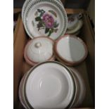 Pair of Portmeirion "Botanic Garden" dinner plates, Royal Worcester part dinner service, Royal