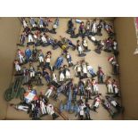 Large collection of del Prado painted cast metal models of soldiers including: fusiliers, infantry