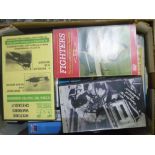 Large collection of various VHS tapes relating to aircraft (two boxes)