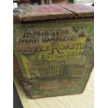 Circa 1940s D.Weinell Wright and Co, American coffee wooden packing crate D37cm H37cm L52.5cm