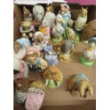 Collection of Beswick Beatrix Potter figures including: Cottontail, Jemima Puddleduck, Old Brown etc