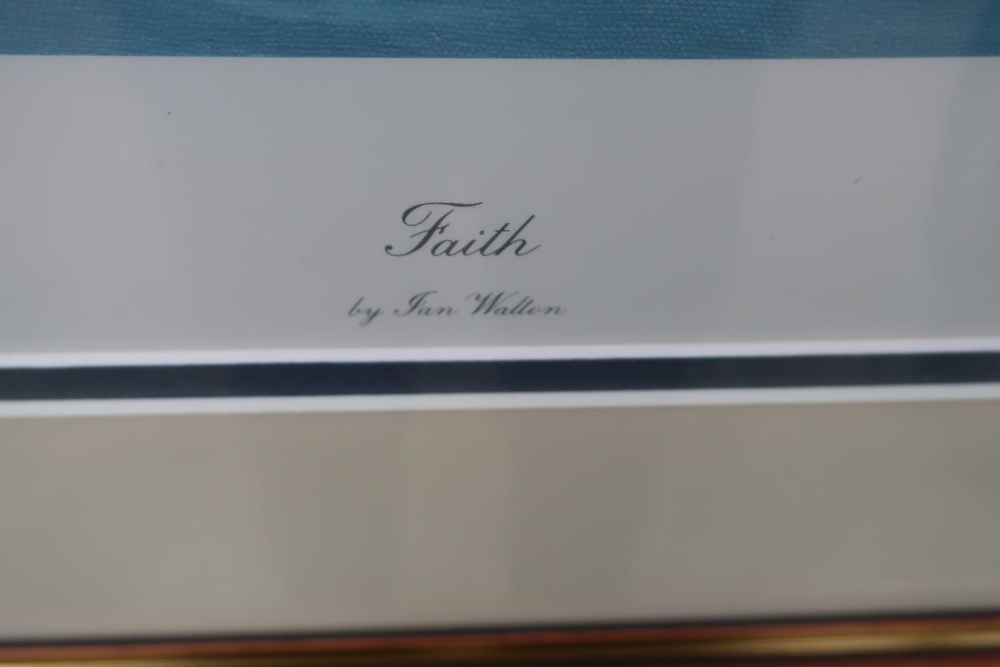 Framed and mounted print "Faith" by Jan Walton, limited edition no. 6/850 (59cm x 70cm) - Image 3 of 3