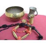 Indo-Persian brass bowl and other Middle Eastern related items