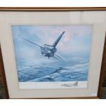 Framed and mounted Ltd Edition print "And then the Thunder English Electric Lightening F6" by John