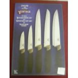 Boxed as new Taylor Eyewitness vintage five piece kitchen knife set