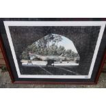 Framed and mounted print "Dragon lady at Ramstein " by Richard Kramer, signed by the Artist (51cm