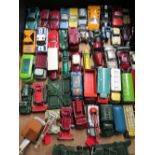 Collection of Matchbox, Lesney and other small scale diecast vehicles, matchbox shop etc (two boxes)