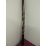 20th C Aboriginal digerdi-doo with painted decoration L130cm