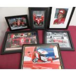 Ferrari F1 Drivers: signed photos of Mansell, Larini, Berger, Alesi, with COA (6)