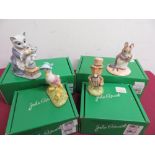 John Beswick and Royal Doulton Beatrix Potter figures: Pig had meat, Tabitha Twitchit, Jeremy Fisher