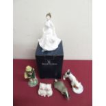 Royal Doulton figure, Harmony HN4096 boxed, Doulton model of a dog HN1158, Beswick figure ECF2