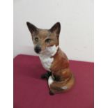 Large Beswick model of a seated fox, impressed Beswick England 2348 H32cm