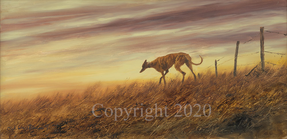 Sunset Lurcher - Original - Image 2 of 3