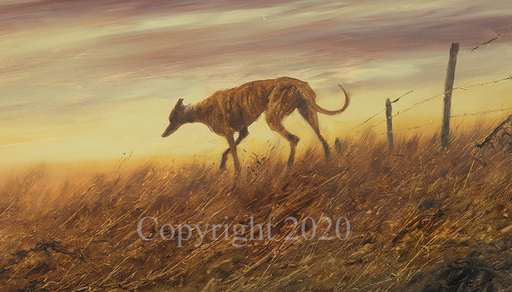 Sunset Lurcher - Original - Image 3 of 3