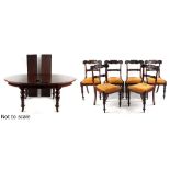 Property of a lady - a Victorian mahogany D-end wind-out extending dining table with two extra
