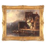 Property of a lady - English school, mid 19th century - 'ON THE DART, DARTMOUTH, DEVON' - oil on