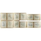 Property of a gentleman - a set of twelve early 19th century county maps, published by Henry