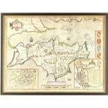 Property of a gentleman - SPEED, John - Wight Island (Isle of Wight) - a hand-coloured map