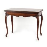 Property of a gentleman - a George III mahogany tea table, circa 1780, with carved cabriole legs,