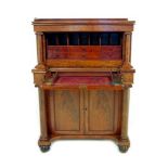 Property of a gentleman - an unusual early 19th century William IV mahogany mechanical desk or