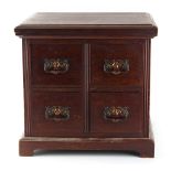 Property of a deceased estate - a late Victorian walnut table cabinet with four drawers, 15.