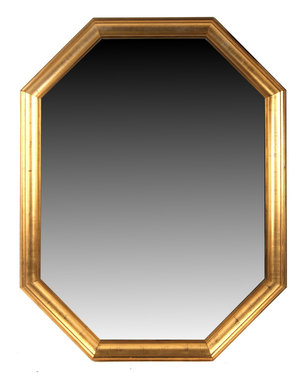 Property of a gentleman - a modern gilt octagonal framed wall mirror, 45.5 by 35.25ins. (115 by 89.