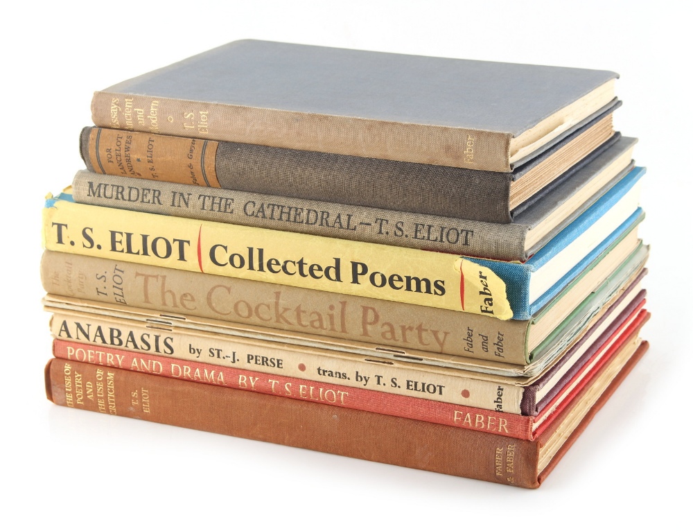 Property of a deceased estate - ELIOT, T.S. - eleven titles including 'Collected Poems 1909-1962',
