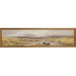 Property of a gentleman - William Widgery (1822-1893) - MOORS SCENE - gouache, 9.65 by 43.9ins. (