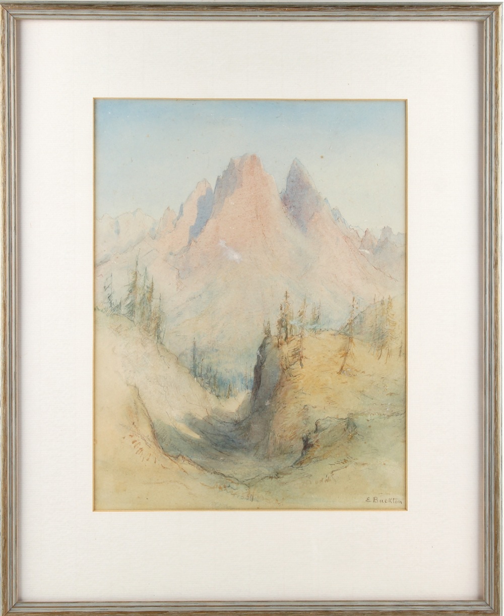 Property of a lady - Eveleen Buckton (exh.1900-1940) - LANDSCAPE - watercolour, 12.7 by 9.7ins. (