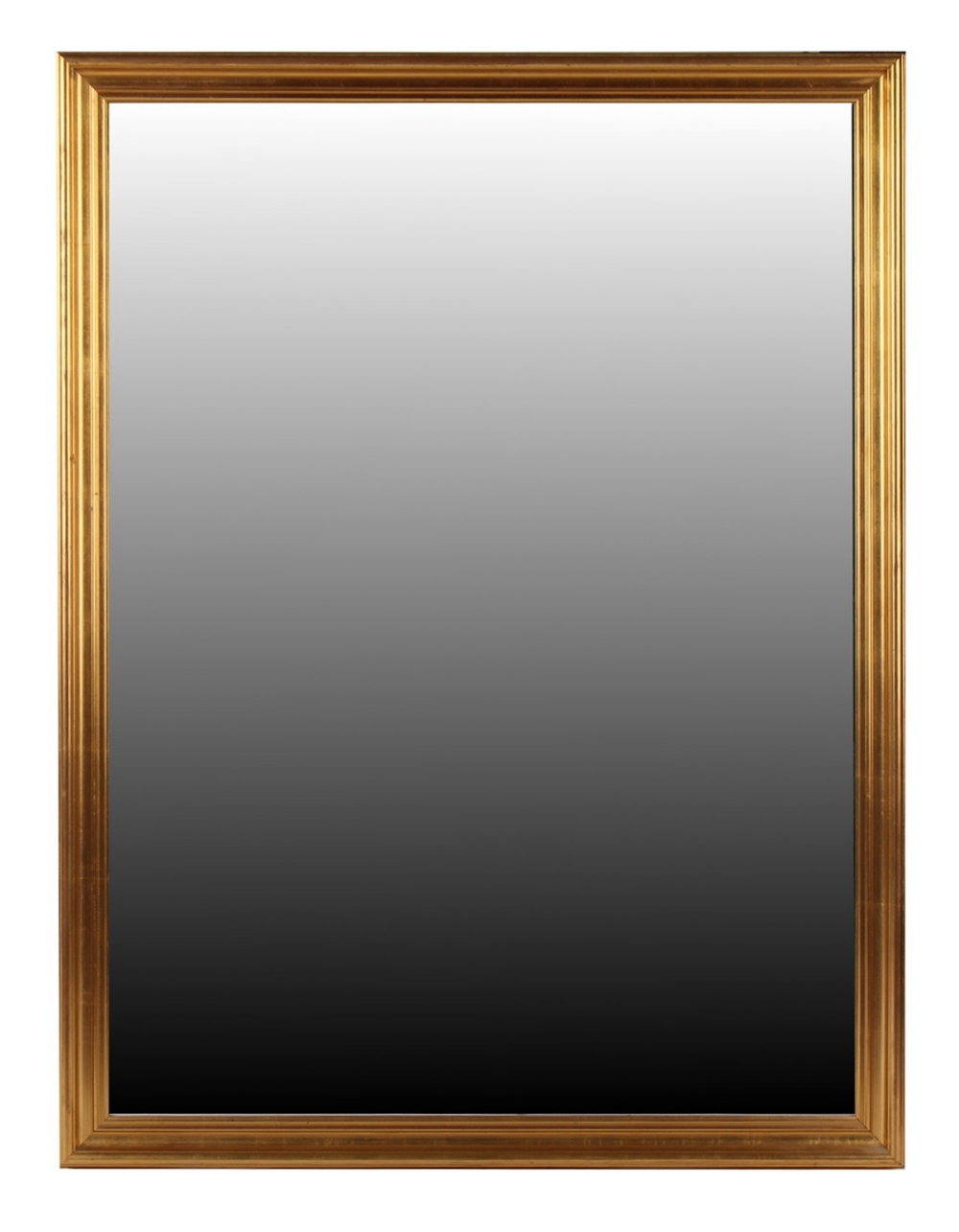 Property of a gentleman - a modern gilt rectangular framed wall mirror, 52.5 by 40.5ins. (133 by