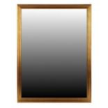 Property of a gentleman - a modern gilt rectangular framed wall mirror, 52.5 by 40.5ins. (133 by