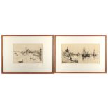 Property of a lady - Kenneth Holmes A.R.C.A. (1902-1994) - VENICE SCENES - two etchings, state I