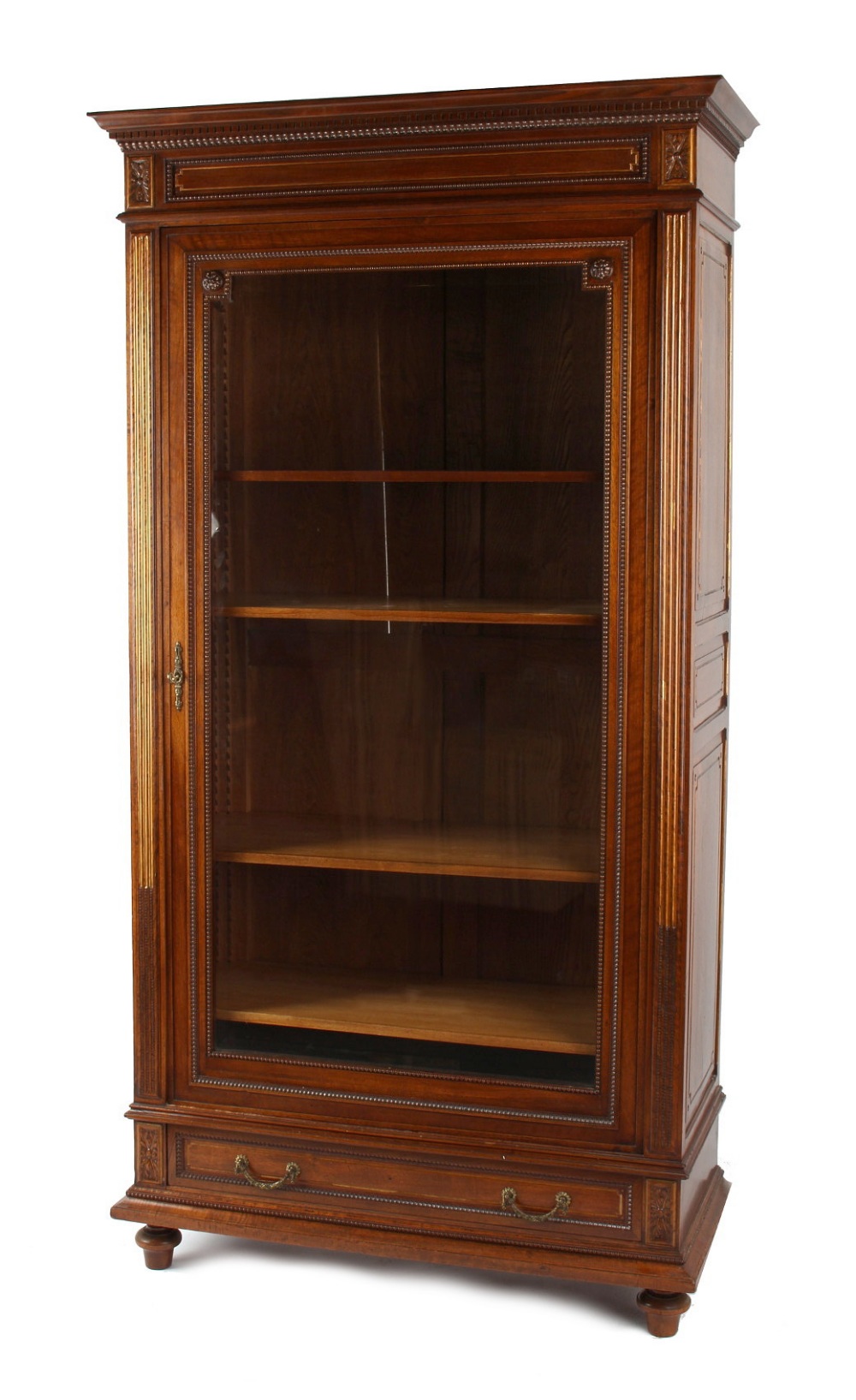 Property of a gentleman - an early 20th century mahogany bibliotheque with bevelled glass panelled