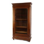 Property of a gentleman - an early 20th century mahogany bibliotheque with bevelled glass panelled