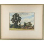 Property of a gentleman - Percy Hipkiss (1912-1995) - 'THE DARK ELM' - oil on board, 7.5 by 10.