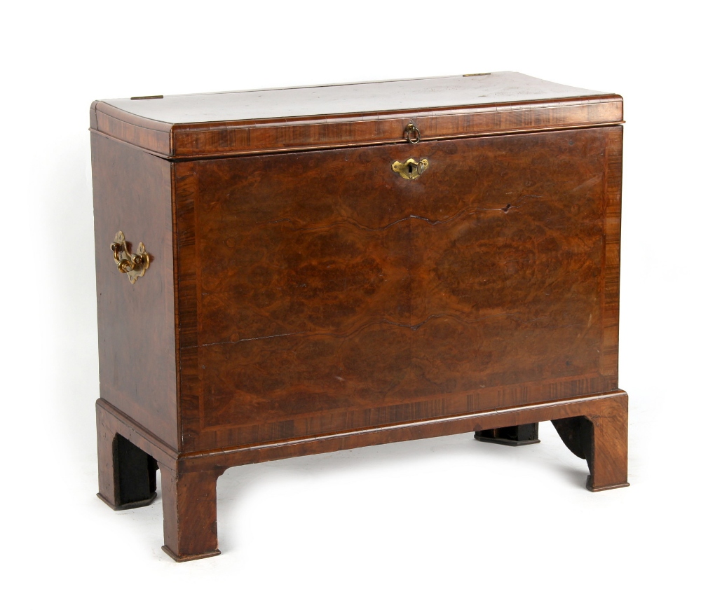 Property of a gentleman - a burr & figured walnut blanket chest, parts possibly 18th century, 37.