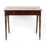 Property of a gentleman - an early 19th century George IV mahogany side table with frieze drawer