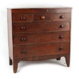 Property of a gentleman - an early 19th century George IV mahogany chest of three short & three long