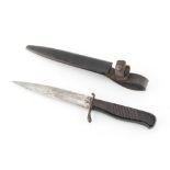 Property of a gentleman - a First World War (WW1) German trench knife or dagger, crown over S mark