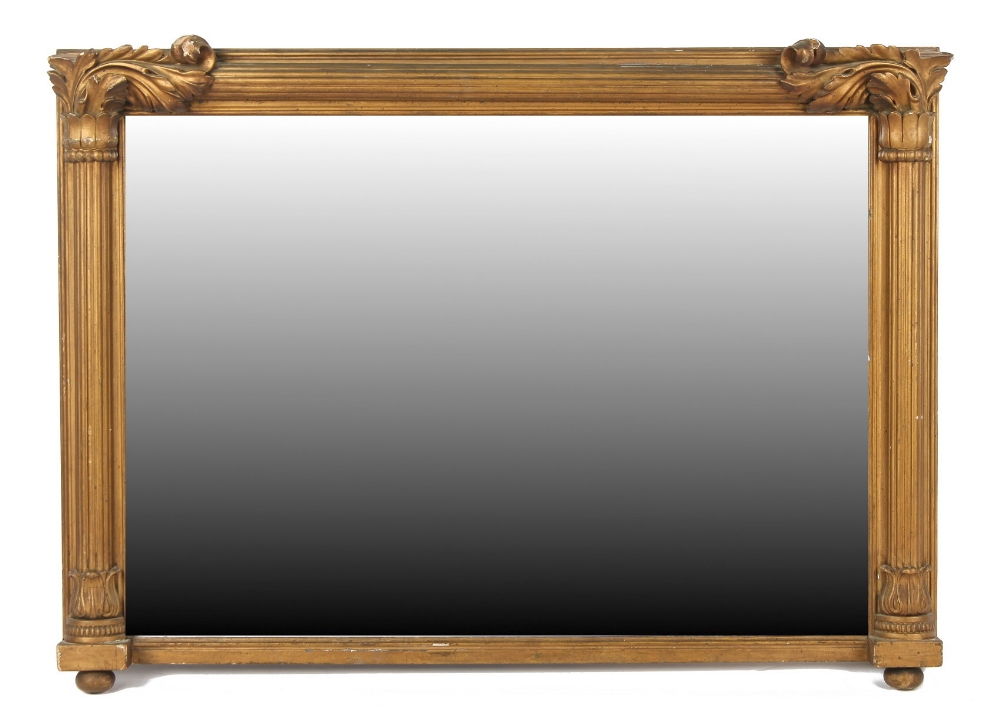 Property of a deceased estate - an early 19th century carved & gilt painted rectangular framed