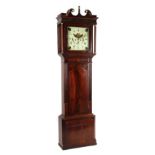 Property of a lady - a George III mahogany & inlaid 8-day striking longcase clock, the square