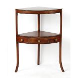 Property of a deceased estate - an early 19th century George III / IV mahogany two tier corner