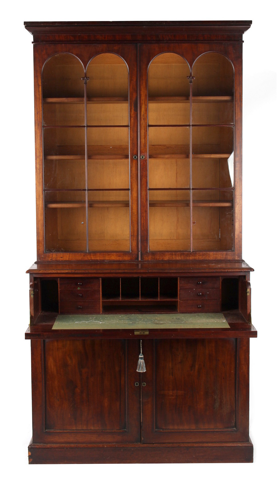 Property of a lady - an early Victorian mahogany two-part secretaire bookcase, 48.5ins. (123cms.) - Image 2 of 2