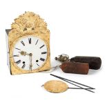 Property of a deceased estate - a 19th century French comptoise clock, the two-train movement with