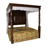 Property of a lady - a Jacobean style oak four poster full tester bed, 'The Colchester', by Bylaw
