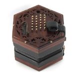 Property of a deceased estate - a Jones Patent Concertina, with 48 buttons.