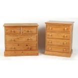 Property of a gentleman - a modern pine chest of two short & two long drawers, 33ins. (84cms.) wide;