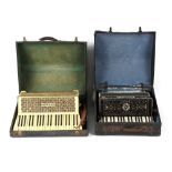 Property of a gentleman - a Hohner Tango 120 bass piano accordion, cased; together with a Casali