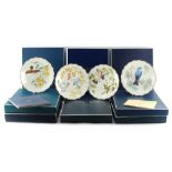 Property of a gentleman - a set of twelve Royal Worcester limited edition dessert plates painted