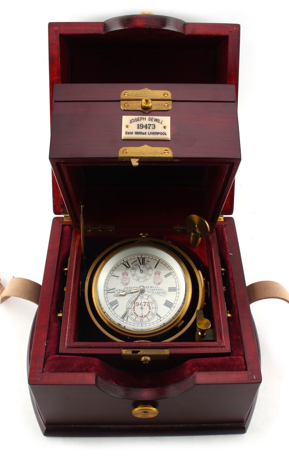 Property of a deceased estate - a modern marine chronometer by Joseph Sewill, Liverpool, number - Image 2 of 2